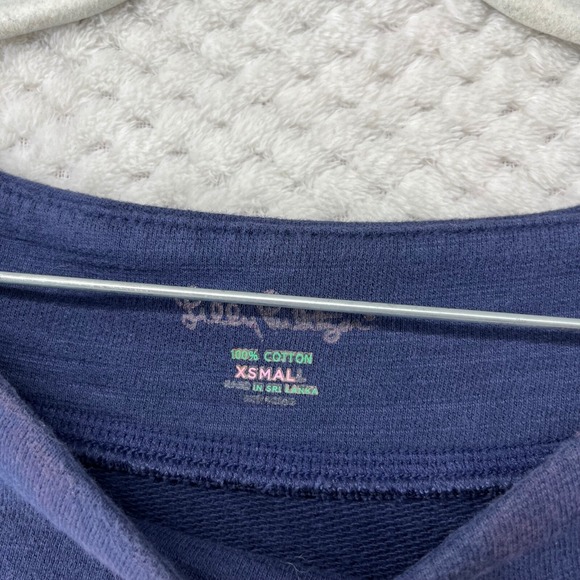 Lilly Pulitzer Cassie Knit Dress Gold Button‎ Detail 100% Cotton Casual Comfy XS - Picture 2 of 8